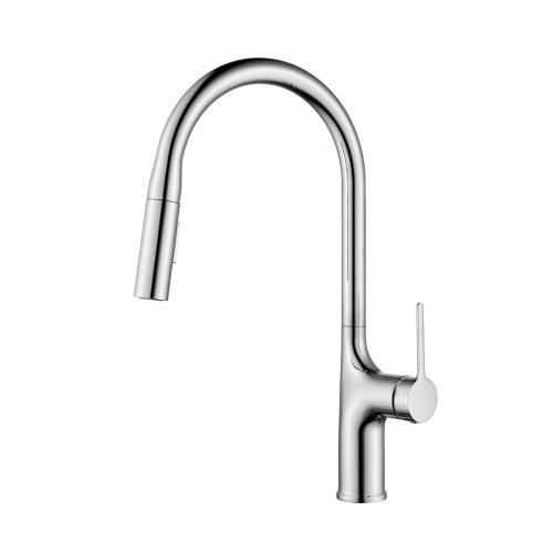 Multifunctional Single Handle Chrome Pull Out Kitchen Faucet