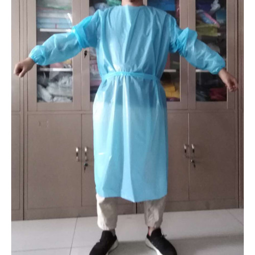 disposable cpe isolation gown with back closed