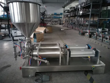 High Precision Pneumatic Slurry Mixing Paste Filling Machine for Curry Paste and Chili Sauce