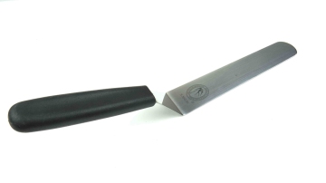 stainless steel pizza spade with plastic handle