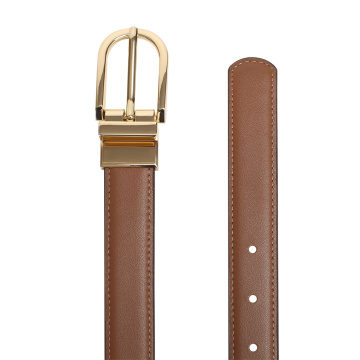 Double sided Rotating Buckle Genuine Leather Belt