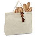 Simply White shopping canvas tote bag