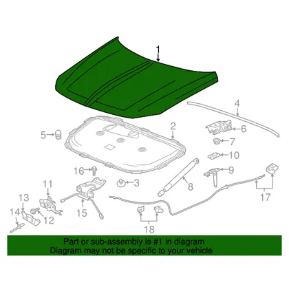 2018-2020 Regal Hot Selling Aluminum Car Engine Hood Bonnet