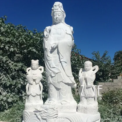 Popular Designs Life Size Marble Kuan Yin Statue