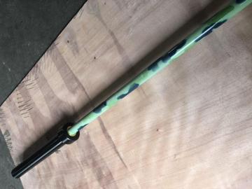 Green resin camouflage men's pole with balck sleeve