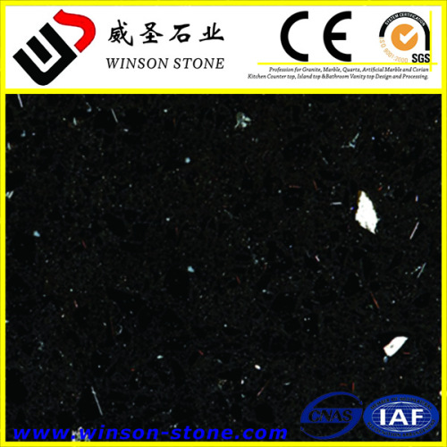 hot sale good price crystal black quartz stone countertop & slabs