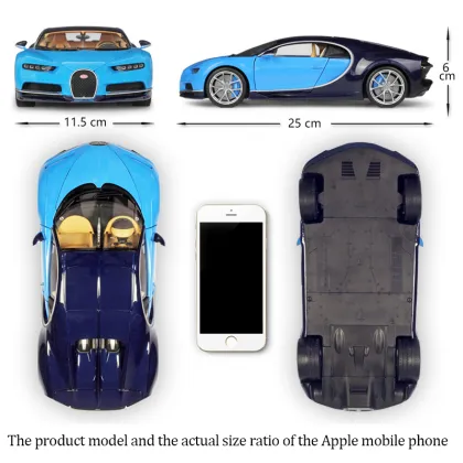 1:18 Scale Welly Diecast Model - Chiron Luxury Car Metal Toy with Moving Wheels
