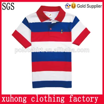 Custom kids striped polo shirt factory