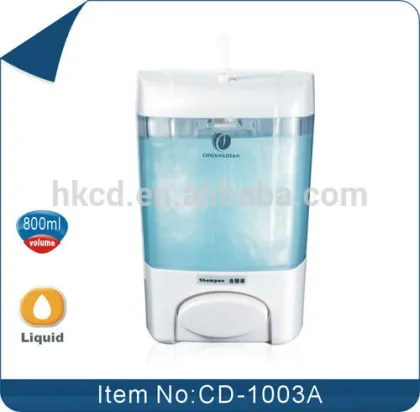 Manual liquid soap dispenser with lock design to keep the liquid clean