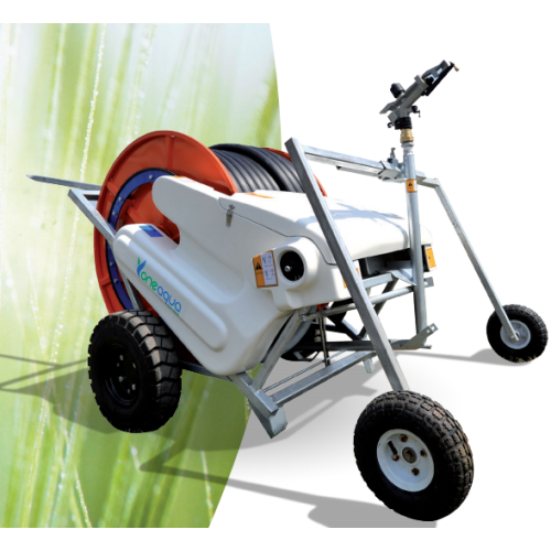 Low maintenance, manually draggable, energy-saving sprinkler machine Aquago 40-120