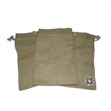 Tailed Made Linen Jewelry Pouch Hemp Drawstring Bag