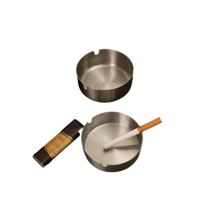 Rostfreier Stahlrund -Aschenbecher