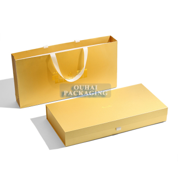 Custom Rectangle Paper Boxes with Tote Bag Sets - Recycled Cardboard Gift Packaging