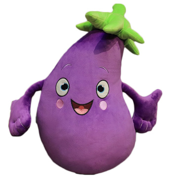 Custom Plush Toy Fruits Vegetables Embroidery Face