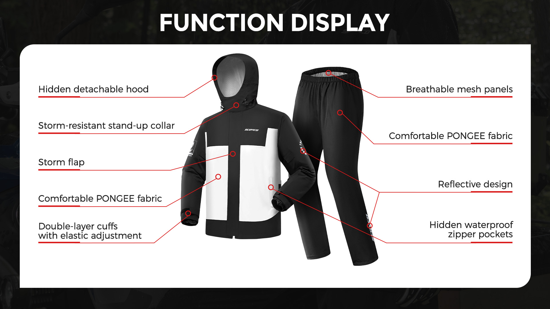 motorcycle rain suit