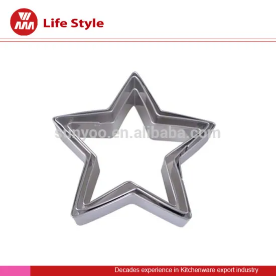 3 pcs different size star cake/cookies mould stainless steel bakeware