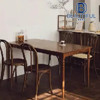 Solid wood dining table