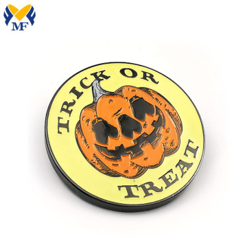 Custom Luminous Pumpkin Enamel Lapel Pin Badge