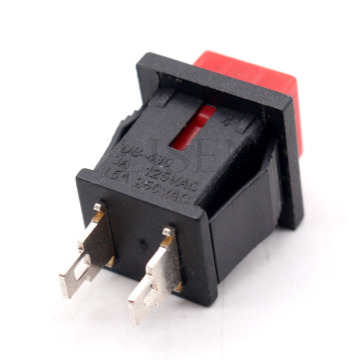 Red 2 Pin Momentary Mini Push Button Switch DS-430 PBS1-13 1.5A/250VAC 3A/125VAC