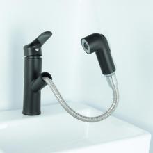 Black Pull Out Spray Spout Basin Faucet