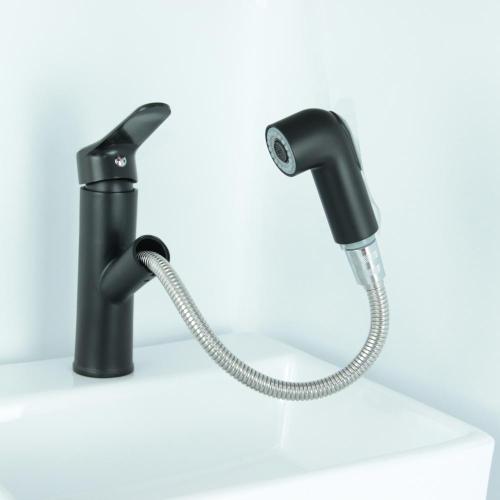 Zinc Pull Out Flexible Hose Basin Faucet Taps