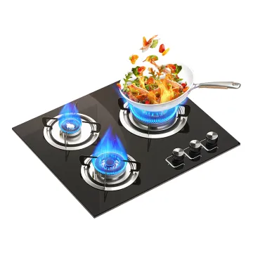 kitchen appliances gas cooker LPG smart white gas cooktops glass top battery 3 burner gas stove for kitchen