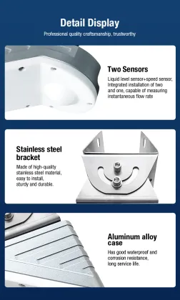CE Certified Doppler Non-Contact Lightning Protection Radar Water Flow Meter
