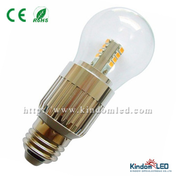 2013 Hot sale High lumen E14/E27/B22 6W Dimmable Led Candle Light 500LM Ra>80 PF>0.9