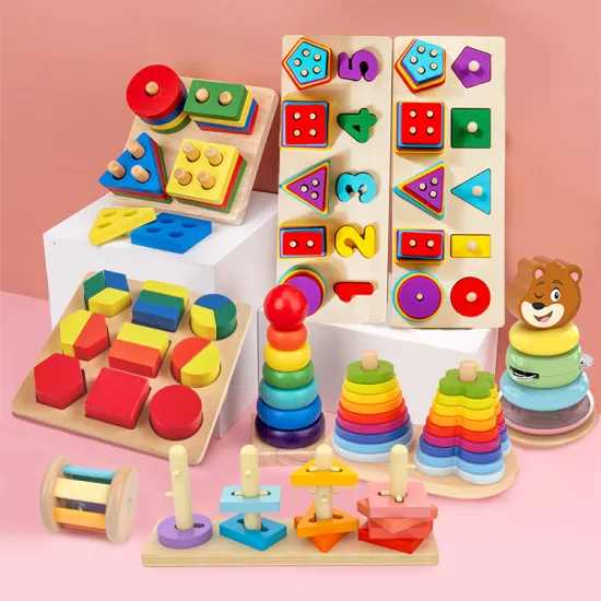 Montessori-inspired Children's Math Game and Sorting Stacking Toy Set for Infant and Preschool Learning