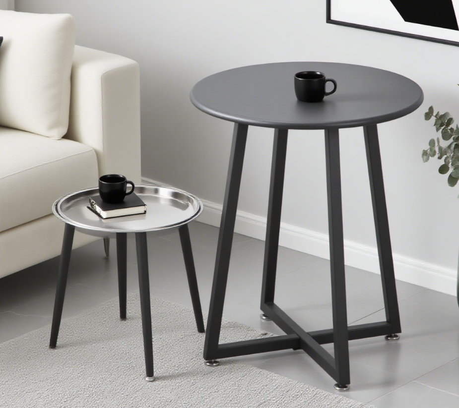 Industrial style iron side table