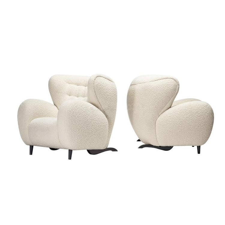 High back chairs for Big House villa High End Sofa chair fabric leisure Wool Creative Living Room Chair