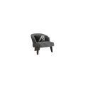 Cadeira de sotaque de madeira de bétula moderna em nogueira preta