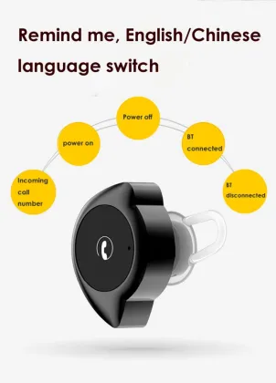 in-ear stereo sound bluetooth headset for huawei oppo apple
