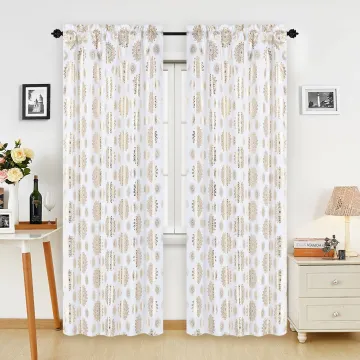 Silver Foil Blackout Curtains for Living Room and Bedroom - Noise Reducing & Thermal Insulated Drapes