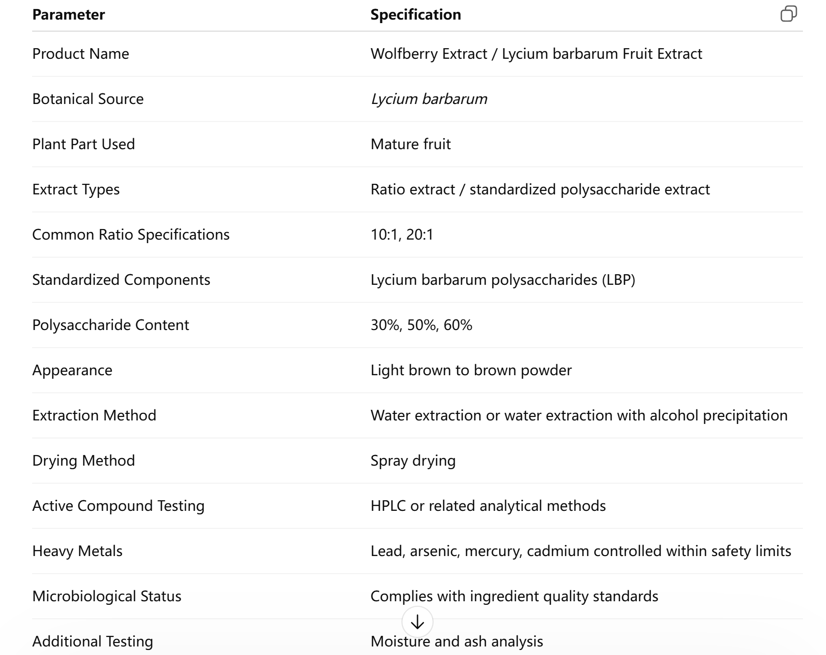 Wolfberry Extract Lycium barbarum Fruit Extract