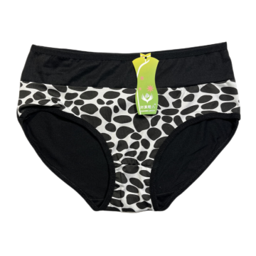 Custom Private Label Leopard Print Mid-Waist Comfortable Plus Size Underwear