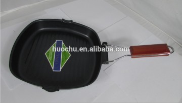 Carbon steel non stick non-stick roast pan with foldable folding handle