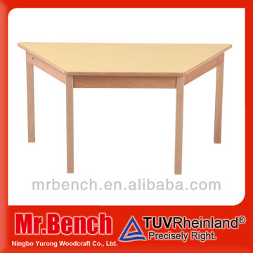 Kindergarten Trapezoid solid wood table for 2015 BFC-T1001