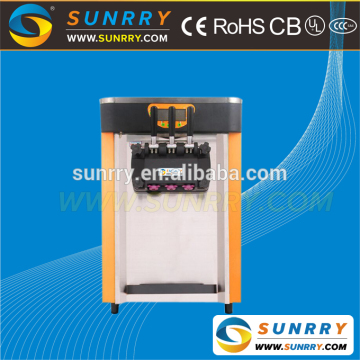 Professional 2 and 1 flavors counter top used portable soft serve ice cream machine made of stainless steel