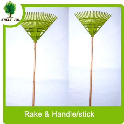 Sweeping tools metal Leaf rake / plastic rake with wood handle