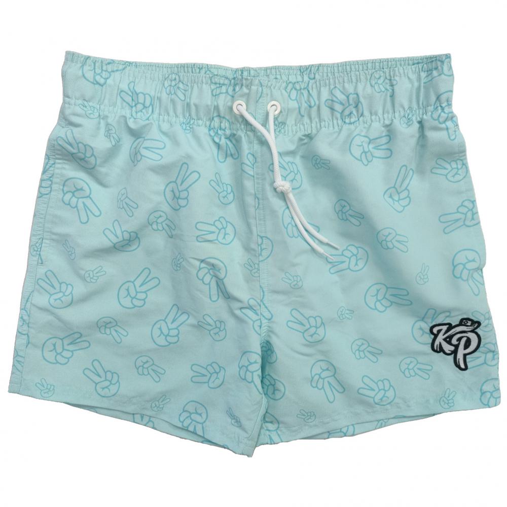 Shorts de natação masculinos de menta verde