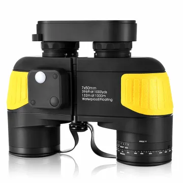 Professional 7x50 Marine Binoculars with BAK4 Prism, Night Vision, Compass, Rangefinder, Waterproof & Fogproof Features