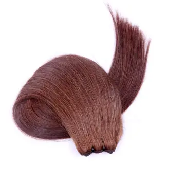 22Inch 100G 100% Russian Remy Machine Tied Human Hair Extension Weft Non Drawn Double Weft Cuticle Aligned Virgin Hair