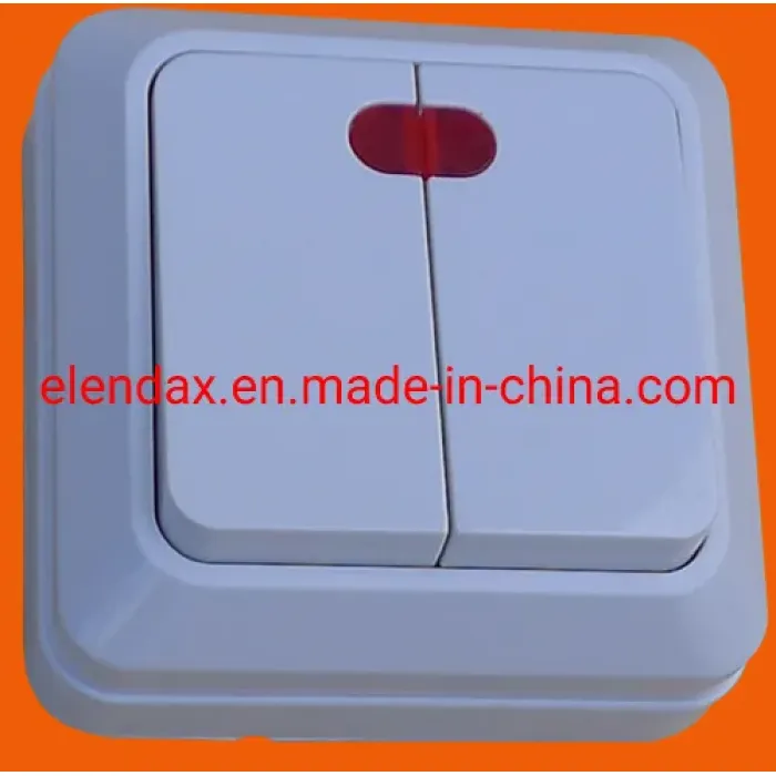 Sakelar Daya Dinding Terpasang di Permukaan Gaya Eropa S1101