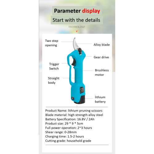 Tijeras de poda Tijeras de frutas eléctricas Tijeras de frutas