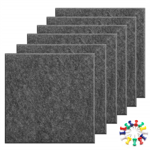 Decorative Acoustic Panels Square Shape 100% Polyester Acoustic Wall Pin Board Manufactory