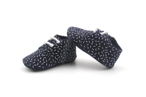 Customized baby oxford shoes with random lines printing - 1