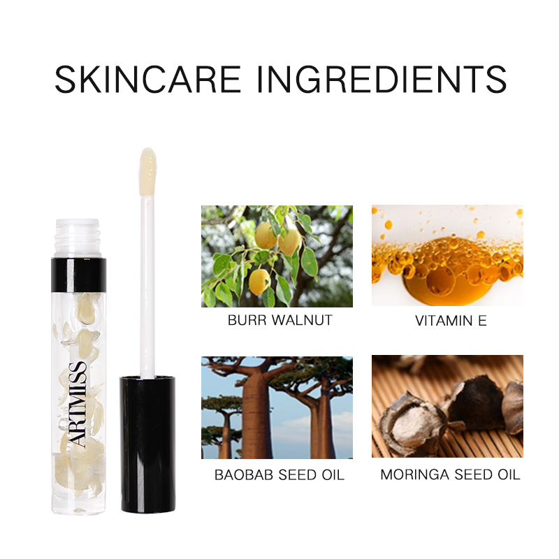 High Quality Plants Flower Petals Lip Base Vendor Custom Pigment Plump Lip Gloss