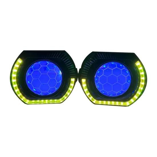 3 Inch RGB Chasing LED Shrouds with APP Control for Bi-LED Projector Lens Headlights