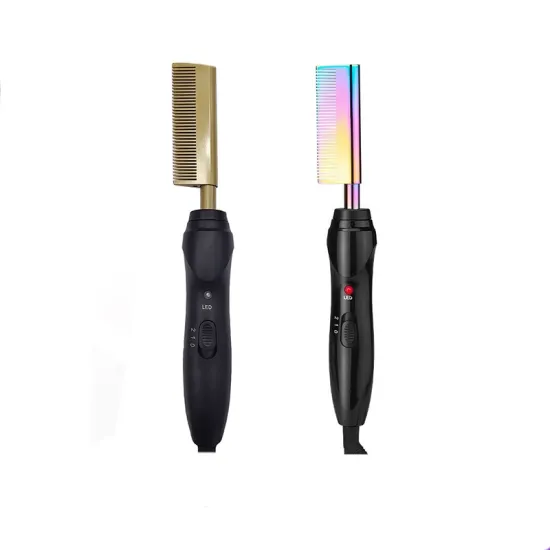 Hot Selling Electroplated Gradient Splint Hair Curling and Straightening Comb for Household Hair Styling Tools
